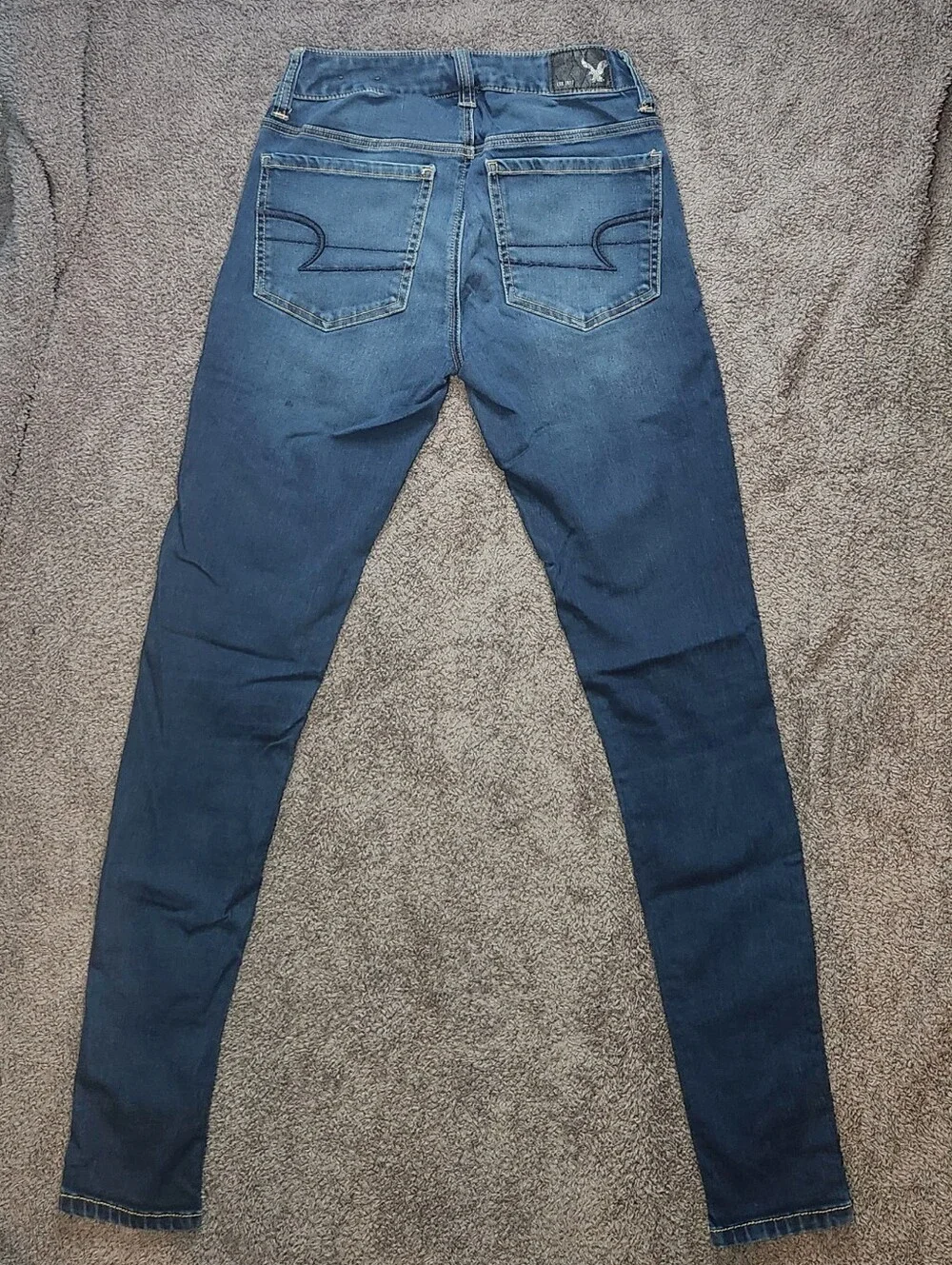 Dark Wash American Eagle Low-Rise Jeggings - Picture 4 of 16